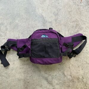 Vintage 90s Alps Mountaineering Purple and Black Waist Bag Climbing Hiking